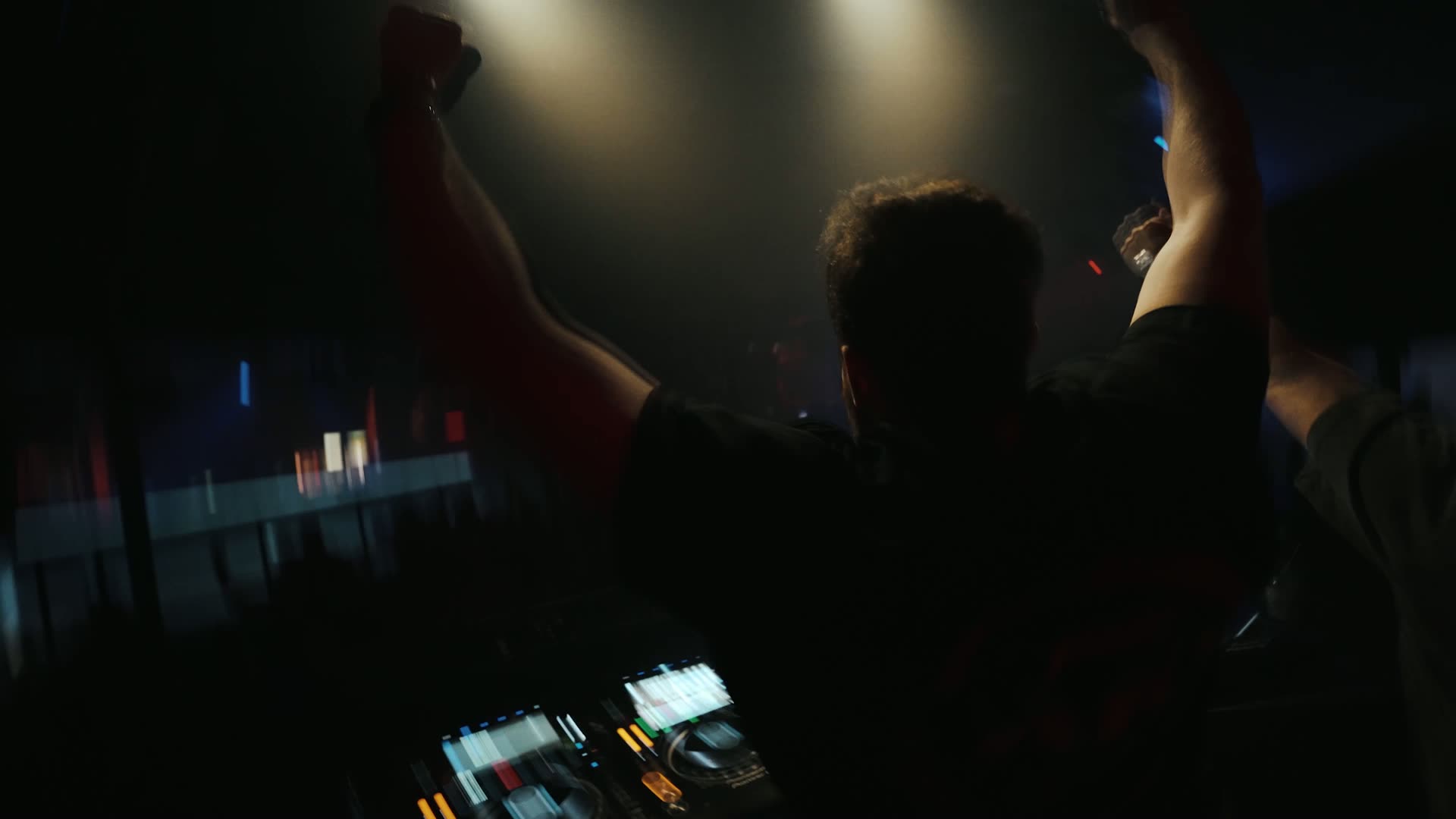 A-RIZE playing to a full room at Melodic Madness in Cologne, filmed from behind the DJ booth as the lasers open up